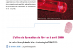 Chaire de criminologie appliquée – CNAM – Février 2010
