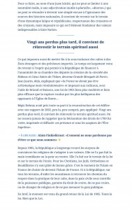 Le Figaro Vox - 30 octobre 2020